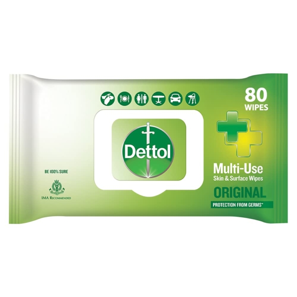 dettol 2in1 antibac wipes 15