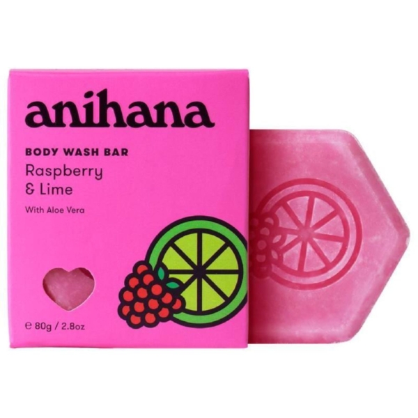 anihana body wash bar rasp/lime 80g
