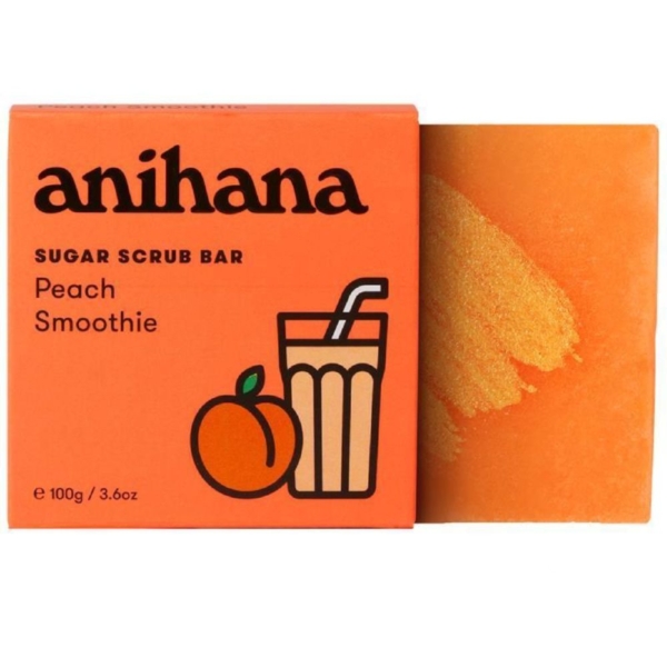 anihana sugar scrub bar peach smoothie 100g