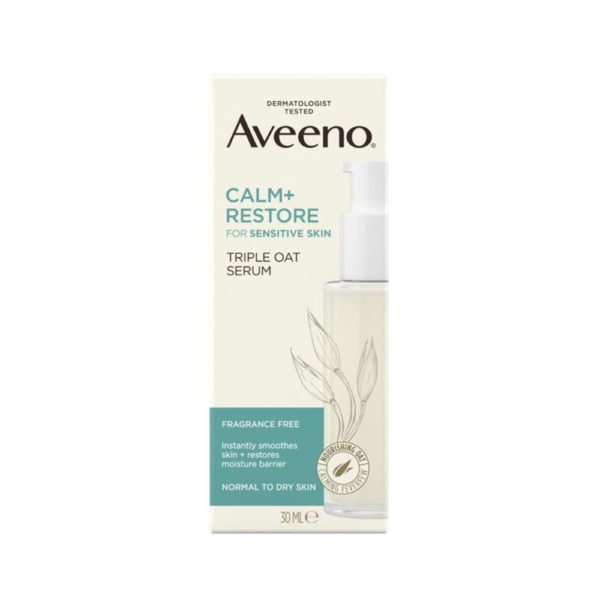 aveeno calm + restore triple oat serum 30ml