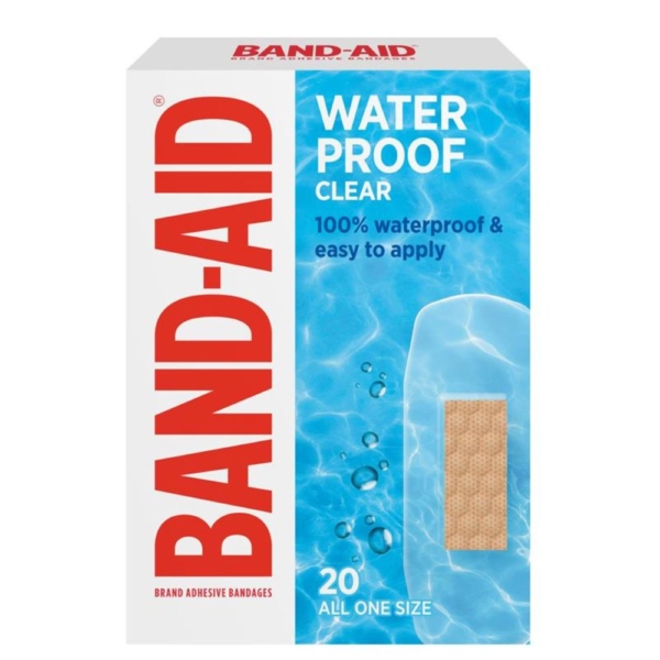 bandaid clear w/proof reg 20