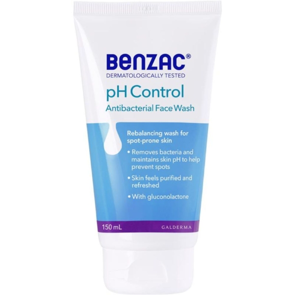 benzac ph control a/bact face wash 150ml