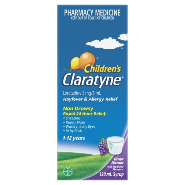 claratyne child syrup grape 120ml