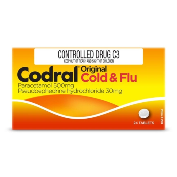 codral original cold+flu tabs 24 pse c3