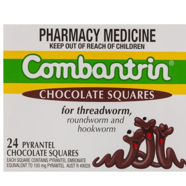 combantrin choc squares 24