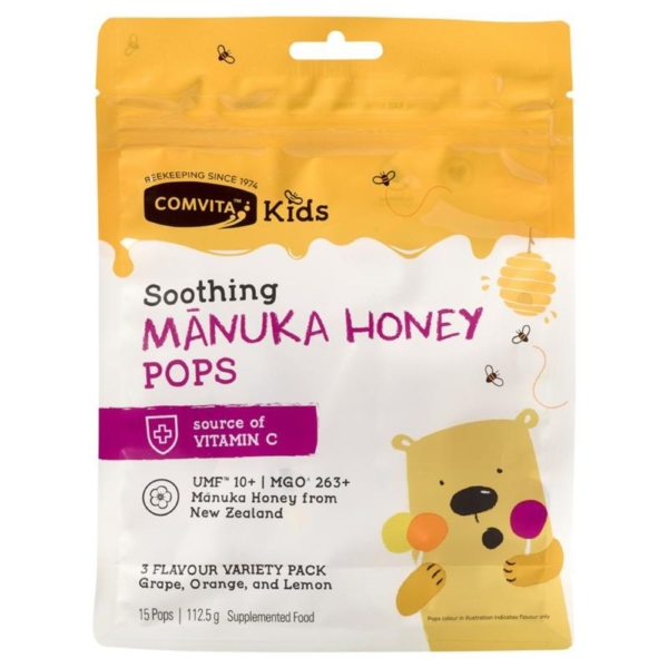 comvita kid manuka honey l/pops 15