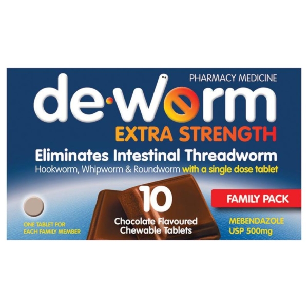de worm x strength 500mg 10 family
