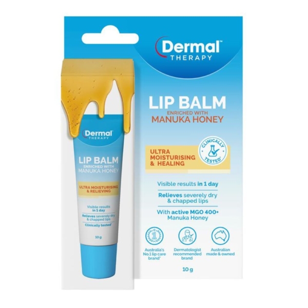 dermal therapy lip balm m/honey 10g