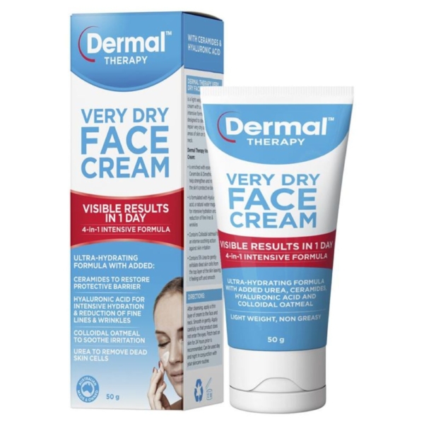 dermal therapy v/dry skin face crm 50g