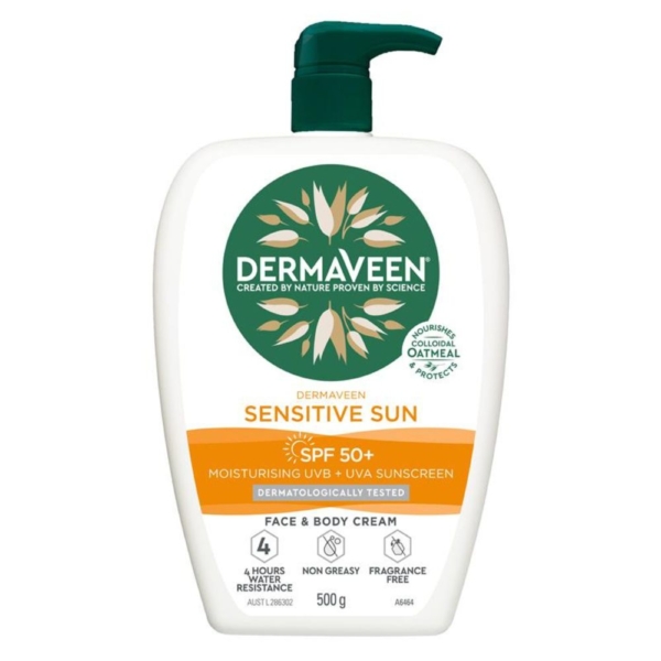 dermaveen spf50+ sun sens moist 500g