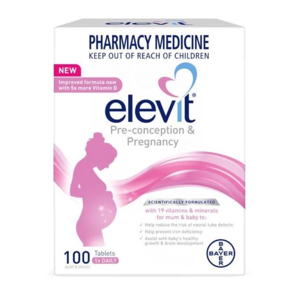 elevit pregnancy d tabs 100