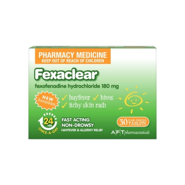fexaclear tabs 180mg 30
