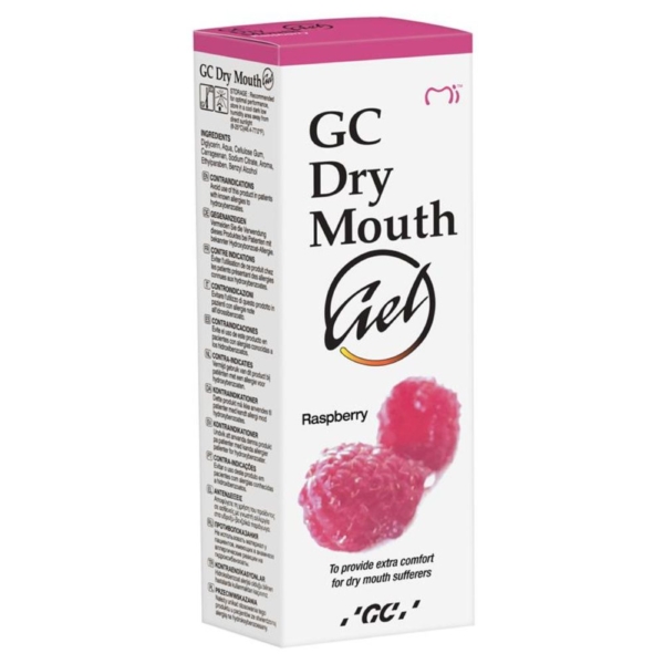 gc dry mouth gel raspberry 40g