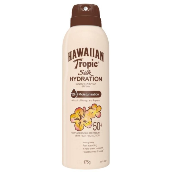 hawaiian tropic silk hyd spray spf50+ 175g