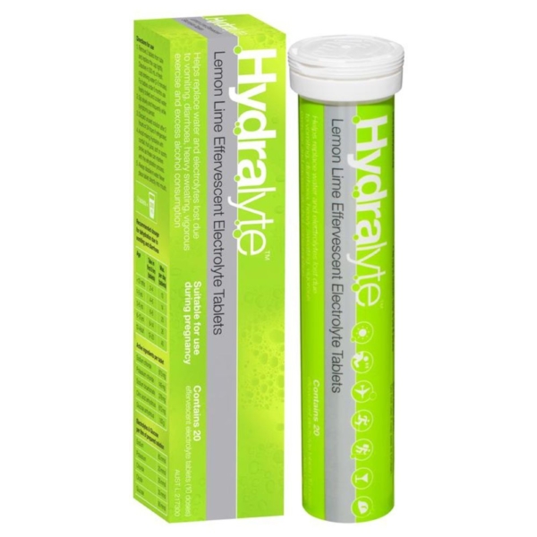 hydralyte eff tabs lemon lime 20