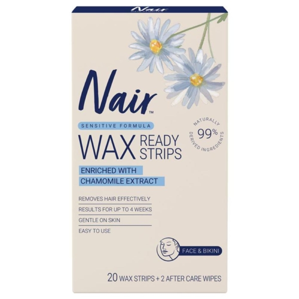 nair soft nat wax strips mini 20