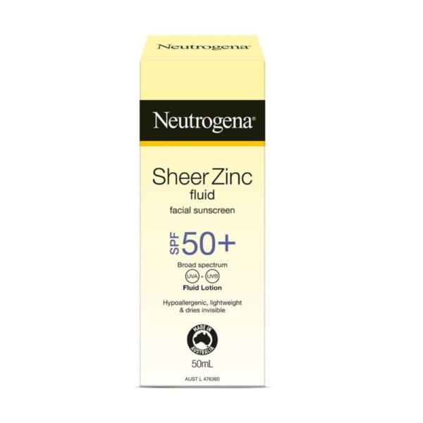 neutrogena sheer zinc face spf50 50ml
