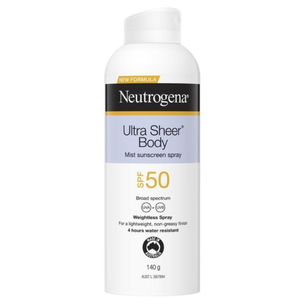 neutrogena ult sheer b/mist spf50 140g