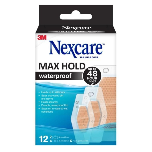 nexcare max w/proof asstd 12