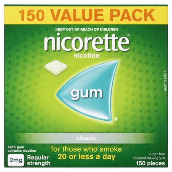 nicorette gum classic 4mg 150