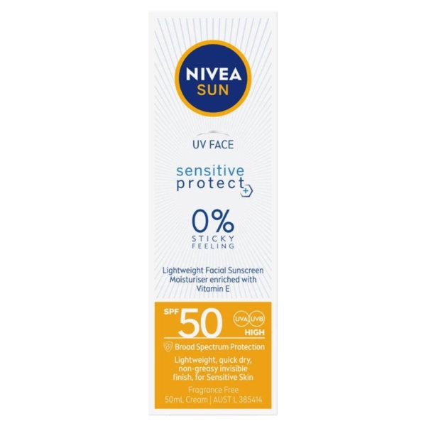 nivea sun uv face spf50 sens 50ml
