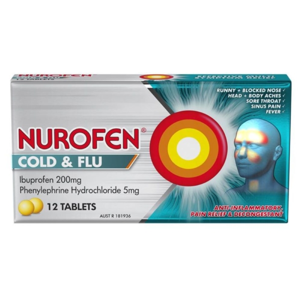 nurofen cold + flu tabs 12