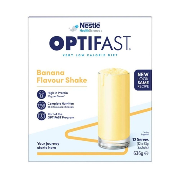 optifast milk shake banana 12x53g