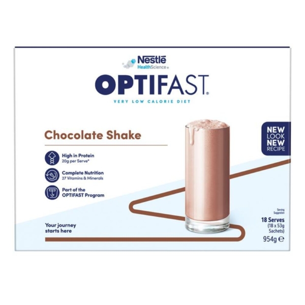 optifast milk shake choco 18x53g