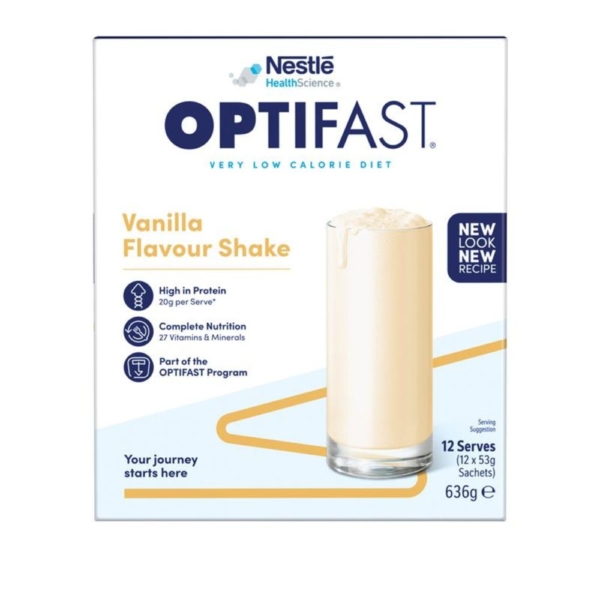 optifast milk shake vanilla 12x53g