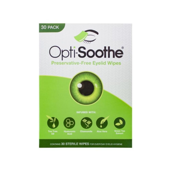 optisoothe pres free eyelid wipes 30