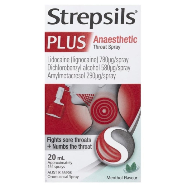 strepsils anaes throat spray menthol 20ml