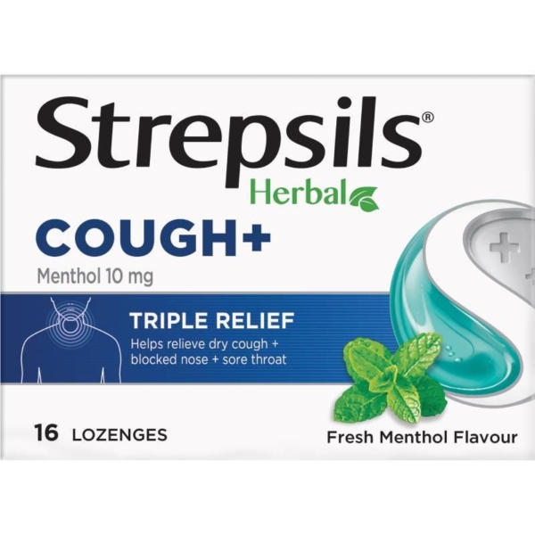 strepsils loz herbal cough menthol 16