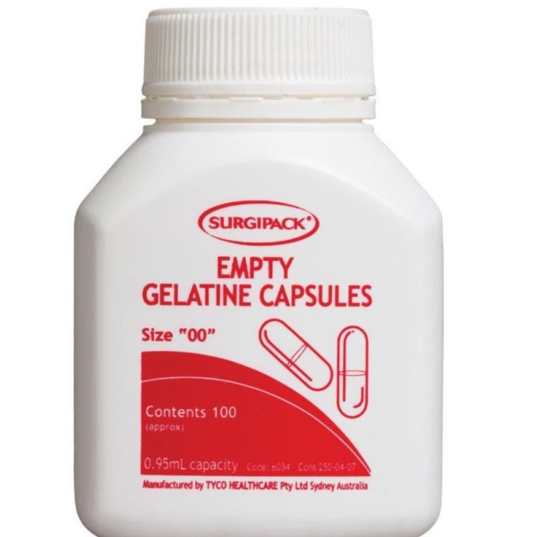 surgi gelatin caps size 00 100