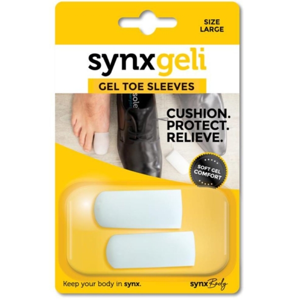 synxgeli toe sleeves 1pk lge