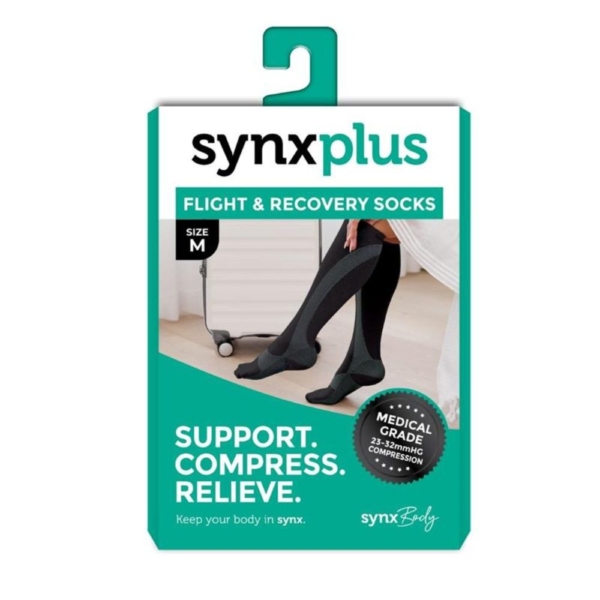 synxplus flight + recovery socks blk m