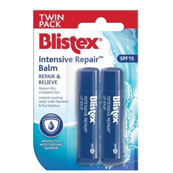 blistex intensive repair lip balm twin pk