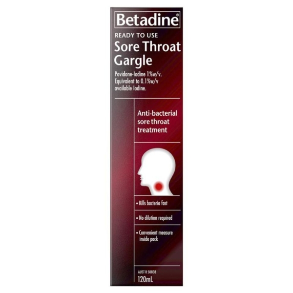 betadine gargle ready to use 120ml