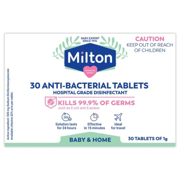 milton anti bact tabs 30