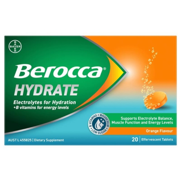 berocca hydrate orange tabs 20