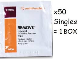 remove adhesive wipe 50