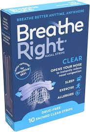 breathe right clear sm/med 10