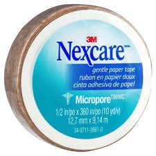 nexcare gent/paper tape tan 12.7mm