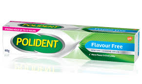 polident adhes cream f/free 60g